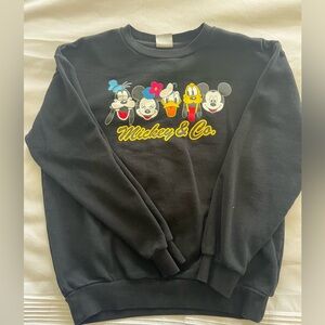 Black Disney crew neck sweatshirt